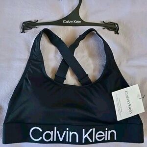 Calvin Klein Black Cross-Back Bralette